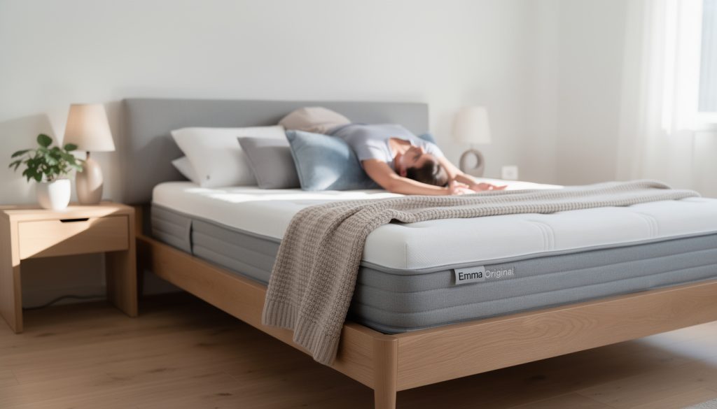 profitez de 40 % de réduction sur le matelas emma original, conçu pour un sommeil réparateur et un soutien optimal du dos. offrez-vous confort et bien-être à prix réduit dès maintenant !