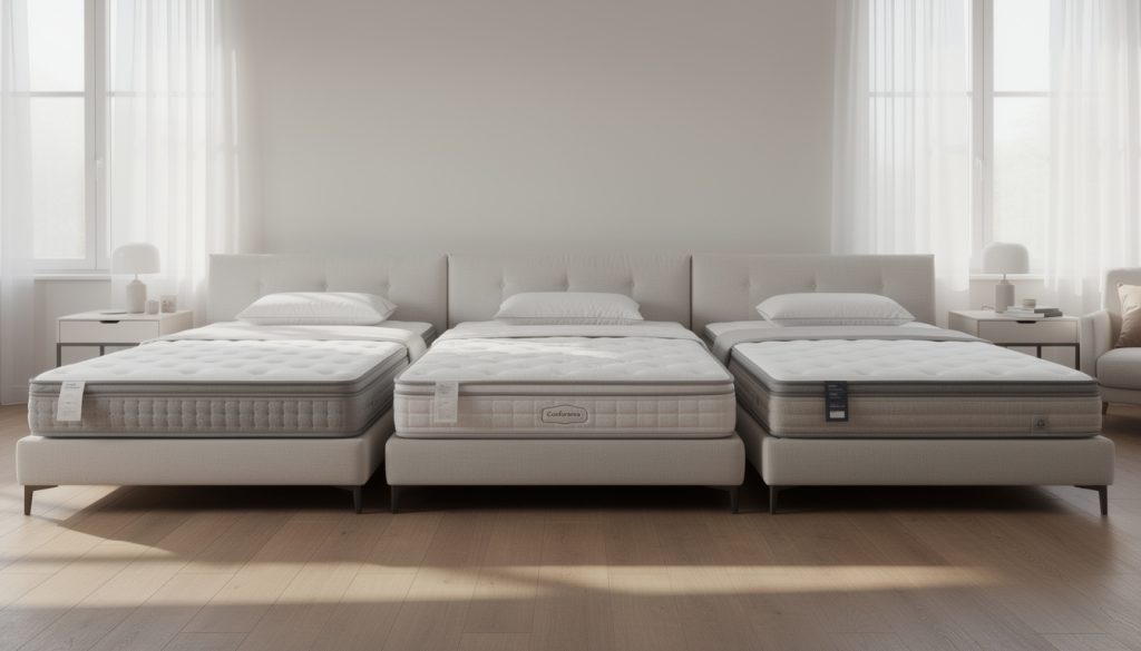 Jusqu’à -56% : Conforama révolutionne le sommeil avec des réductions incroyables sur 3 matelas phares profitez jusqu’à -56% chez conforama sur 3 matelas phares et transformez votre sommeil grâce à des offres exceptionnelles. ne manquez pas ces réductions incroyables pour un confort optimal.